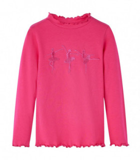 Kids' T-shirt with Long Sleeves Bright Pink 116