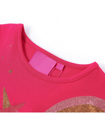 Kids' T-shirt with Long Sleeves Bright Pink 116