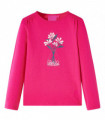 Kids' T-shirt with Long Sleeves Bright Pink 116