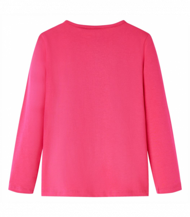 Kids' T-shirt with Long Sleeves Bright Pink 128