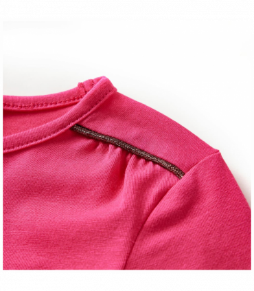 Kids' T-shirt with Long Sleeves Bright Pink 128