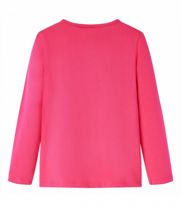 Kids' T-shirt with Long Sleeves Bright Pink 140