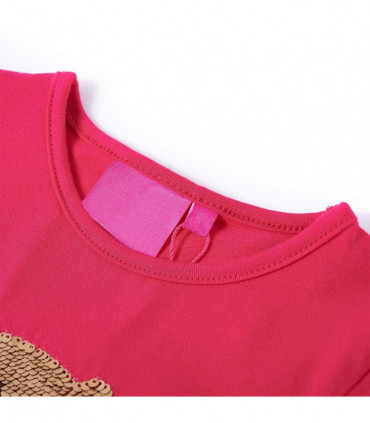 Kids' T-shirt with Long Sleeves Bright Pink 92