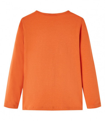 Kids' T-shirt with Long Sleeves Burnt Orange 104