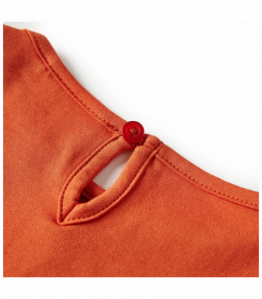 Kids' T-shirt with Long Sleeves Burnt Orange 116