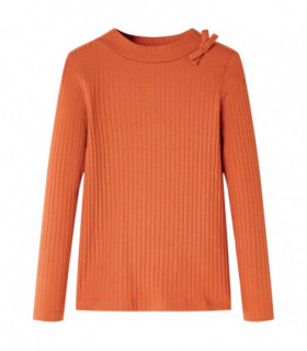Kids' T-shirt with Long Sleeves Burnt Orange 116