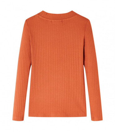 Kids' T-shirt with Long Sleeves Burnt Orange 116