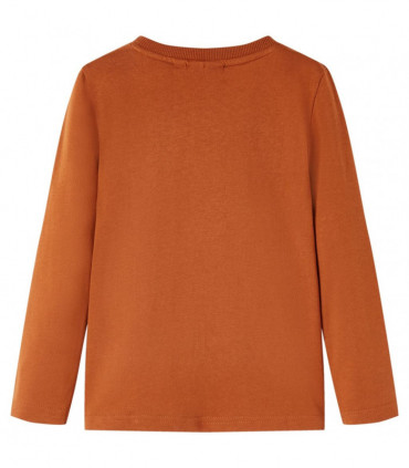 Kids' T-shirt with Long Sleeves Burnt Orange 116