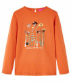 Kids' T-shirt with Long Sleeves Burnt Orange 128