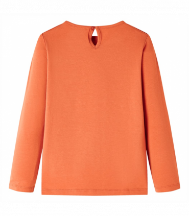 Kids' T-shirt with Long Sleeves Burnt Orange 140