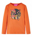 Kids' T-shirt with Long Sleeves Burnt Orange 92
