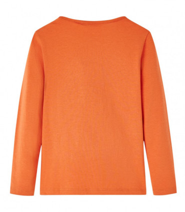 Kids' T-shirt with Long Sleeves Burnt Orange 92