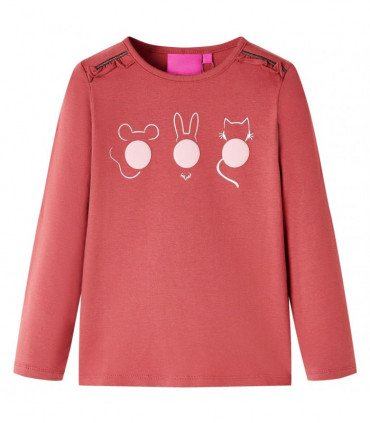 Kids' T-shirt with Long Sleeves Burnt Pink 116