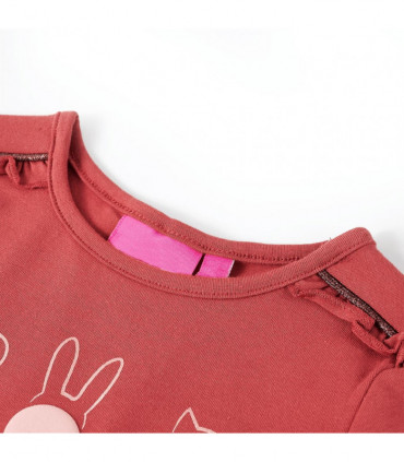 Kids' T-shirt with Long Sleeves Burnt Pink 140