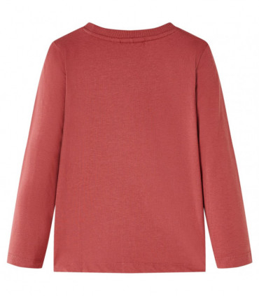 Kids' T-shirt with Long Sleeves Burnt Red 104