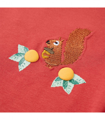 Kids' T-shirt with Long Sleeves Burnt Red 104