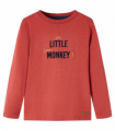 Kids' T-shirt with Long Sleeves Burnt Red 116