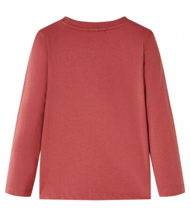 Kids' T-shirt with Long Sleeves Burnt Red 116