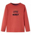 Kids' T-shirt with Long Sleeves Burnt Red 128