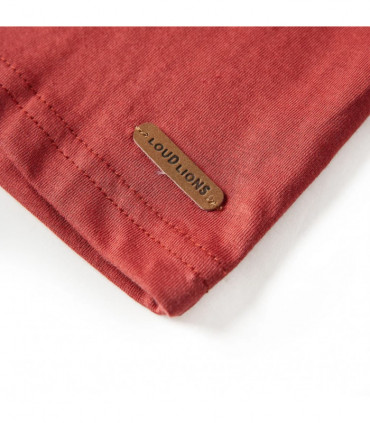 Kids' T-shirt with Long Sleeves Burnt Red 128