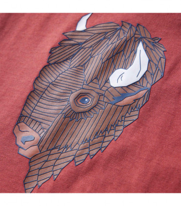 Kids' T-shirt with Long Sleeves Burnt Red 140