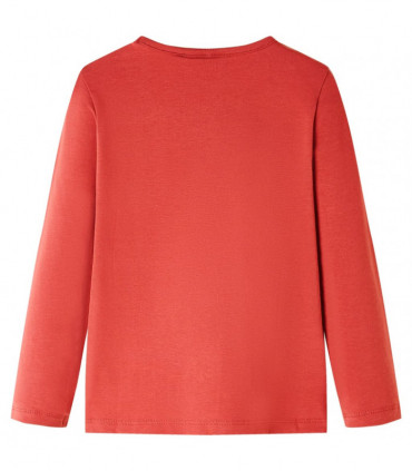Kids' T-shirt with Long Sleeves Burnt Red 92