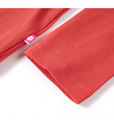 Kids' T-shirt with Long Sleeves Burnt Red 92