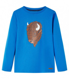 Kids' T-shirt with Long Sleeves Cobalt Blue 116