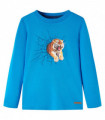 Kids' T-shirt with Long Sleeves Cobalt Blue 116