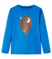Kids' T-shirt with Long Sleeves Cobalt Blue 128