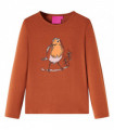 Kids' T-shirt with Long Sleeves Cognac 104