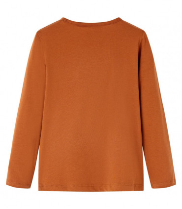 Kids' T-shirt with Long Sleeves Cognac 116