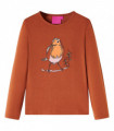 Kids' T-shirt with Long Sleeves Cognac 116