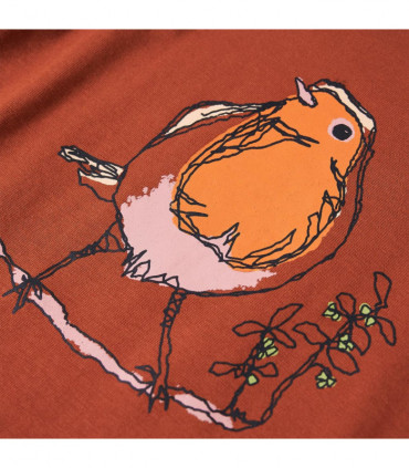 Kids' T-shirt with Long Sleeves Cognac 116