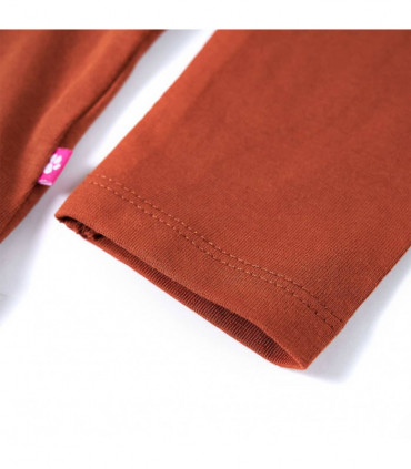 Kids' T-shirt with Long Sleeves Cognac 116