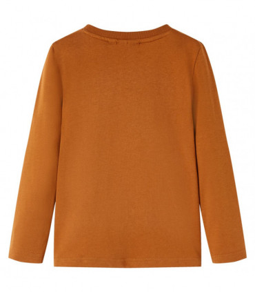 Kids' T-shirt with Long Sleeves Cognac 116