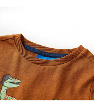 Kids' T-shirt with Long Sleeves Cognac 116