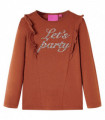 Kids' T-shirt with Long Sleeves Cognac 128