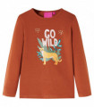 Kids' T-shirt with Long Sleeves Cognac 128