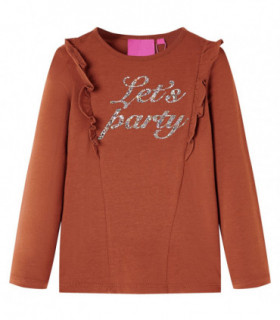 Kids' T-shirt with Long Sleeves Cognac 140