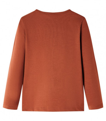 Kids' T-shirt with Long Sleeves Cognac 140