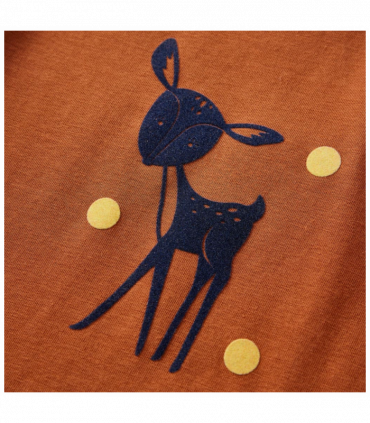 Kids' T-shirt with Long Sleeves Cognac 92