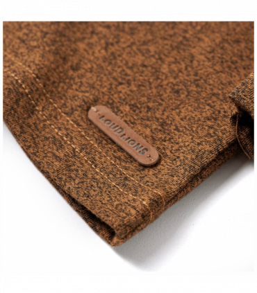 Kids' T-shirt with Long Sleeves Cognac Melange 116