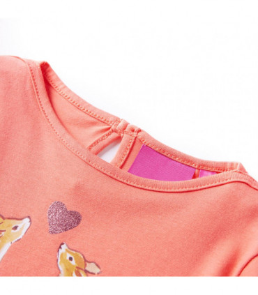 Kids' T-shirt with Long Sleeves Coral 104