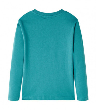 Kids' T-shirt with Long Sleeves Dark Aqua 116