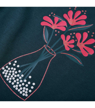 Kids' T-shirt with Long Sleeves Dark Green 104