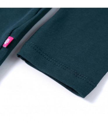 Kids' T-shirt with Long Sleeves Dark Green 104