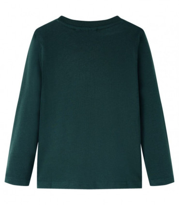 Kids' T-shirt with Long Sleeves Dark Green 116