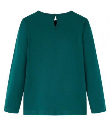 Kids' T-shirt with Long Sleeves Dark Green 128