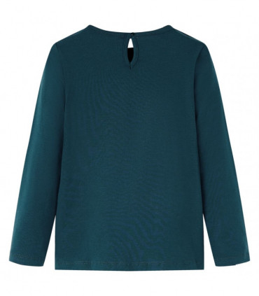 Kids' T-shirt with Long Sleeves Dark Green 92